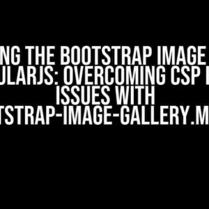 Mastering the Bootstrap Image Gallery in AngularJS: Overcoming CSP Header Issues with bootstrap-image-gallery.min.js